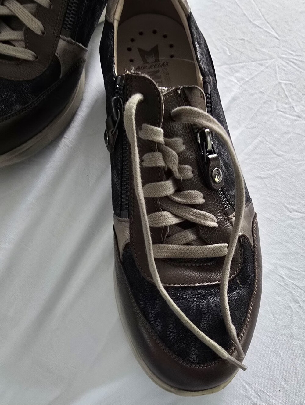 Mephisto Monia 9217 Sneaker Leather Gray Bronze Comfort Shoes Women's 9.5 (US) - Picture 7 of 16